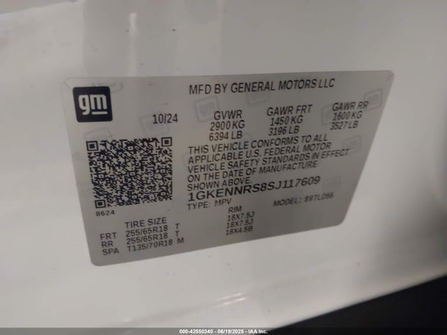 1GKENNRS8SJ117609 GMC lk0
