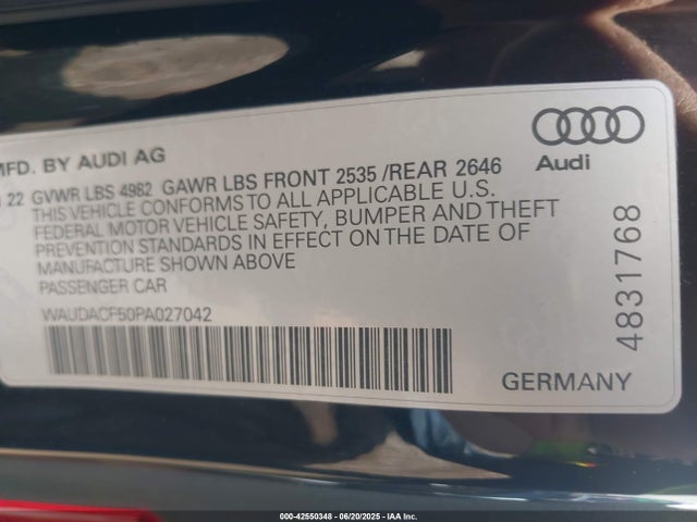 2023 AUDI A5 SPORTBACK WAUDACF50PA027042 Photo 8