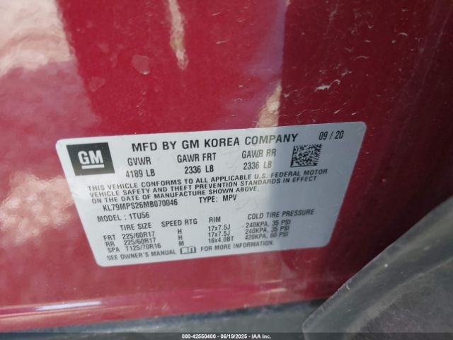 2021 CHEVROLET TRAILBLAZER KL79MPS26MB070046 Photo 8