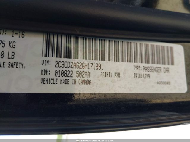 2016 DODGE CHALLENGER 2C3CDZAG2GH171991 Photo 8