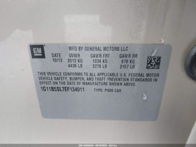 2014 CHEVROLET MALIBU 1G11B5SL7EF134911 Photo 8