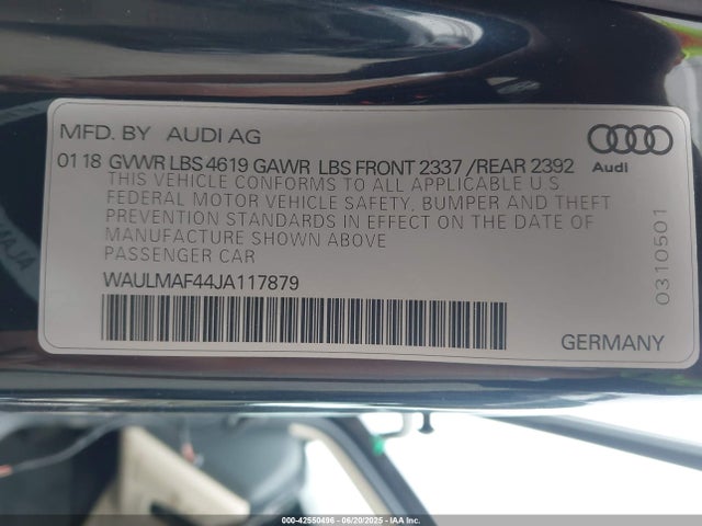 Audi 2018 2018 WAULMAF44JA117879 Image 9