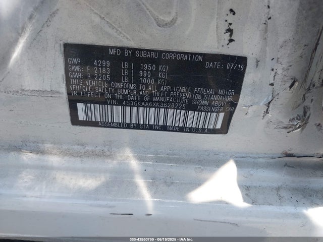 Subaru 2019 2019 4S3GKAA6XK3623225 Image 9