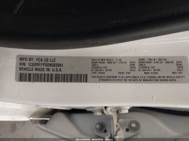 1C6SRFFP0SN583981 RAM 1500