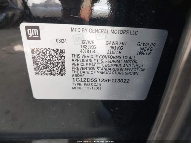 2025 CHEVROLET MALIBU 1G1ZD5ST2SF113022 Photo 8