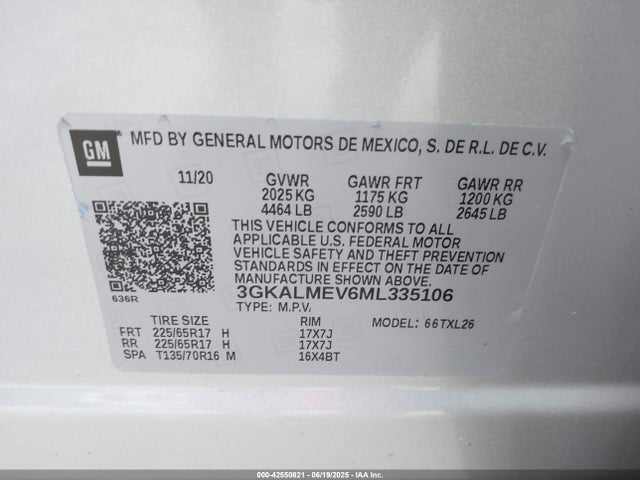 3GKALMEV6ML335106 GMC lyx
