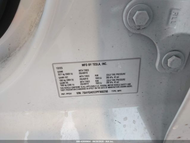 2023 TESLA MODEL Y 7SAYGAEE2PF968298 Photo 8