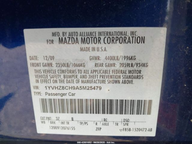 2010 MAZDA MAZDA6 1YVHZ8CH9A5M25479 Photo 8