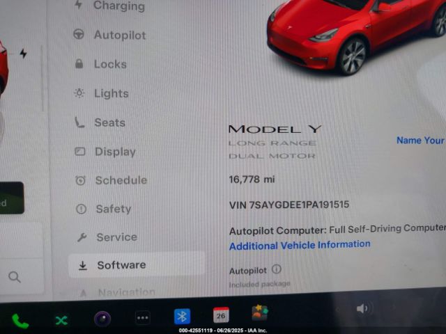 7SAYGDEE1PA191515 Tesla Model Y