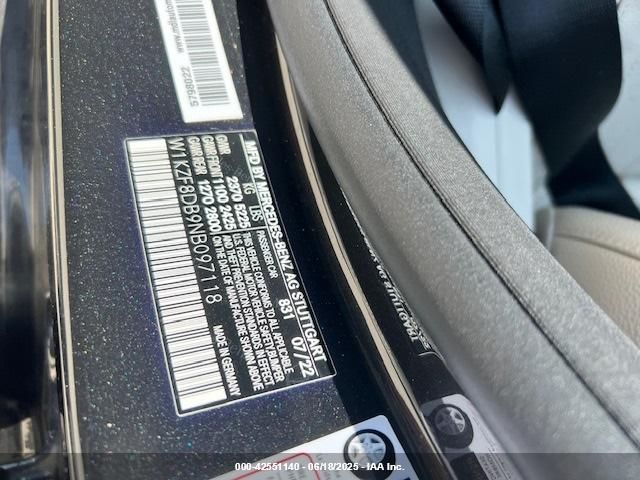 W1KZF8DB9NB097118 Mercedes-Benz m274