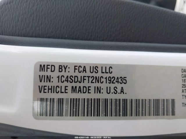 2022 DODGE DURANGO 1C4SDJFT2NC192435 Photo 8