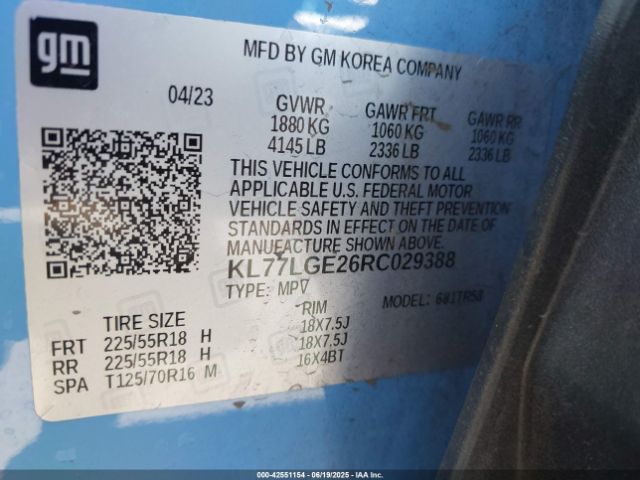 2024 CHEVROLET TRAX KL77LGE26RC029388 Photo 8