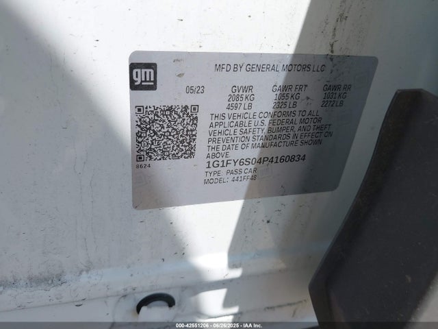 1G1FY6S04P4160834 Chevrolet 2023