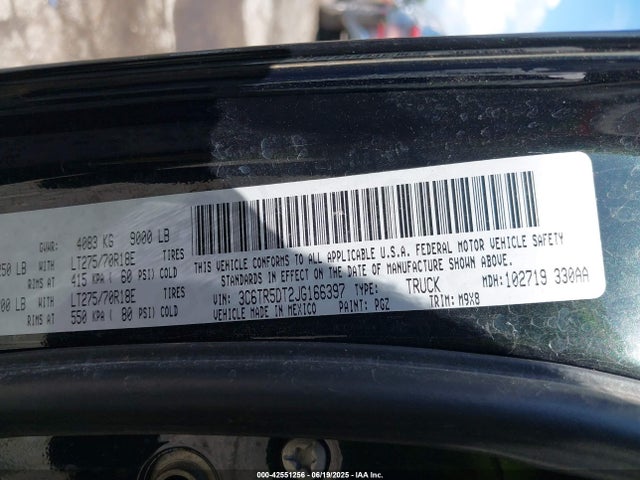 RAM 2500 2018 3C6TR5DT2JG166397 Image 9