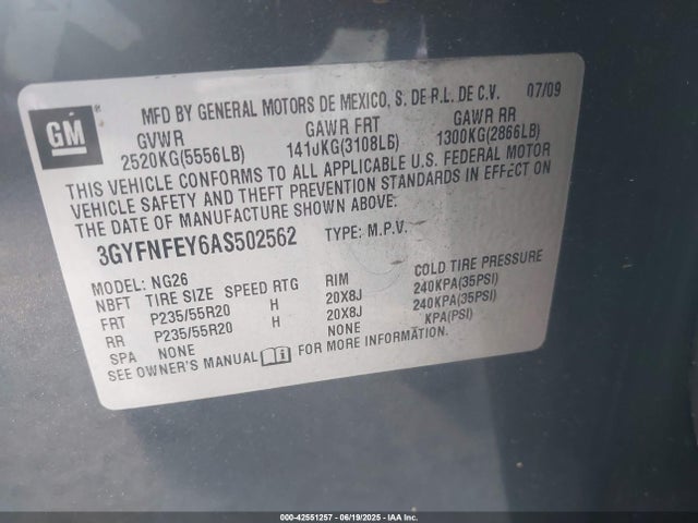 2010 CADILLAC SRX 3GYFNFEY6AS502562 Photo 8