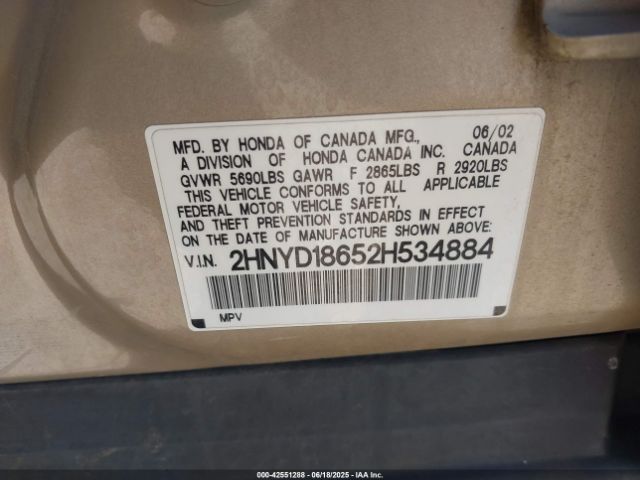 2002 ACURA MDX 2HNYD18652H534884 Photo 8