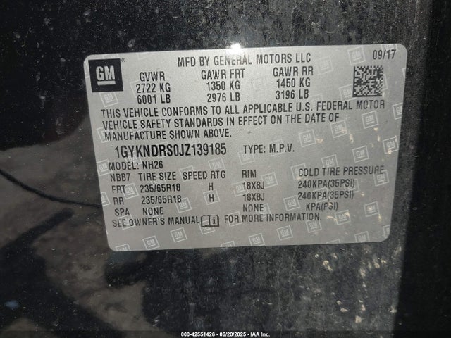 2018 CADILLAC XT5 1GYKNDRS0JZ139185 Photo 8