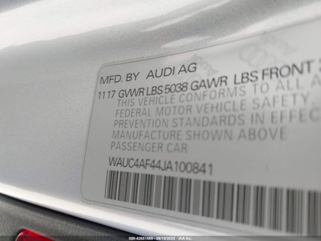 2018 AUDI S4 WAUC4AF44JA100841 Photo 8