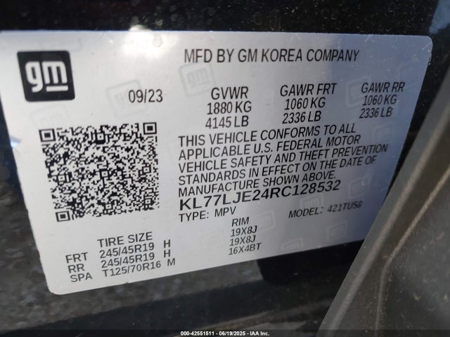 KL77LJE24RC128532 Chevrolet lih