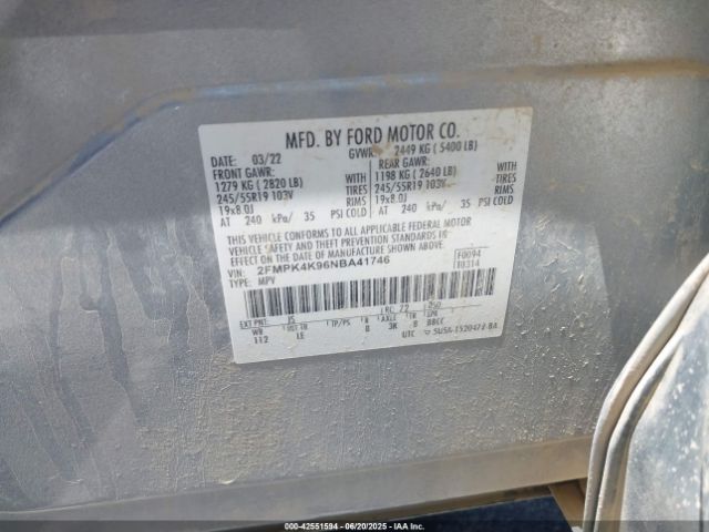 2022 FORD EDGE 2FMPK4K96NBA41746 Photo 8
