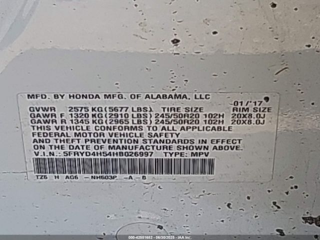 2017 ACURA MDX 5FRYD4H54HB026997 Photo 8
