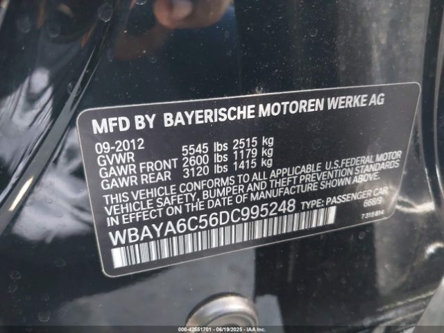 2013 BMW 740I WBAYA6C56DC995248 Photo 8