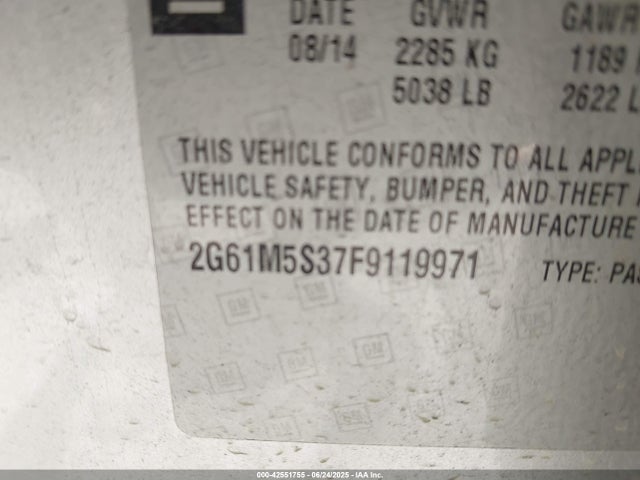 2015 CADILLAC XTS 2G61M5S37F9119971 Photo 8