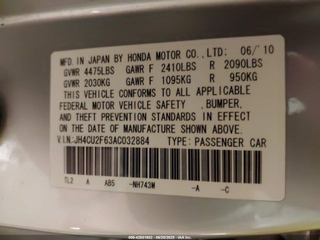 2010 ACURA TSX JH4CU2F63AC032884 Photo 8