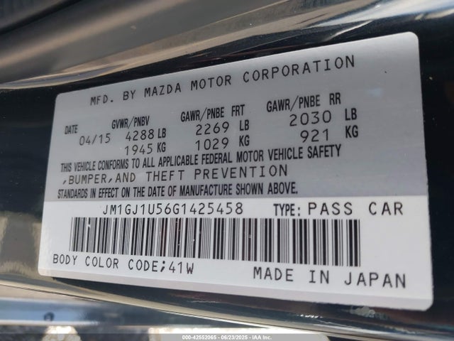 JM1GJ1U56G1425458 Mazda py
