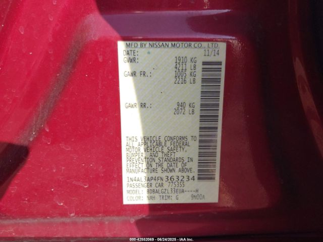 2015 NISSAN ALTIMA 1N4AL3AP4FN363234 Photo 8