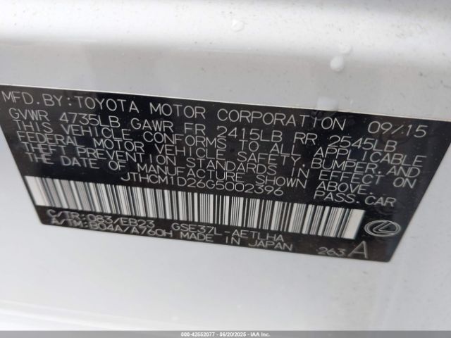 2016 LEXUS IS 300 JTHCM1D26G5002396 Photo 8