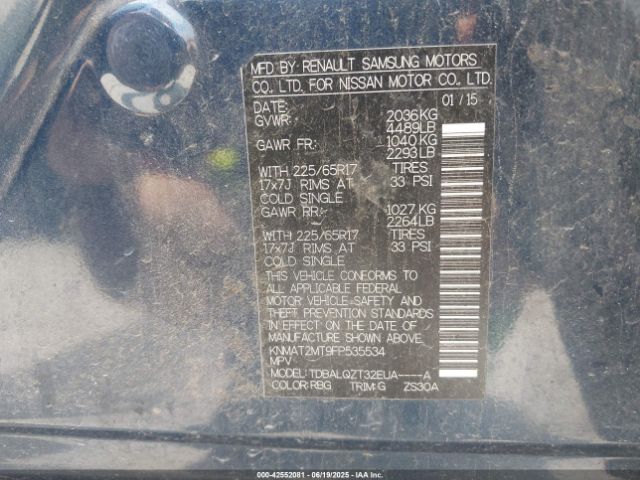 KNMAT2MT9FP535534 Nissan 2015