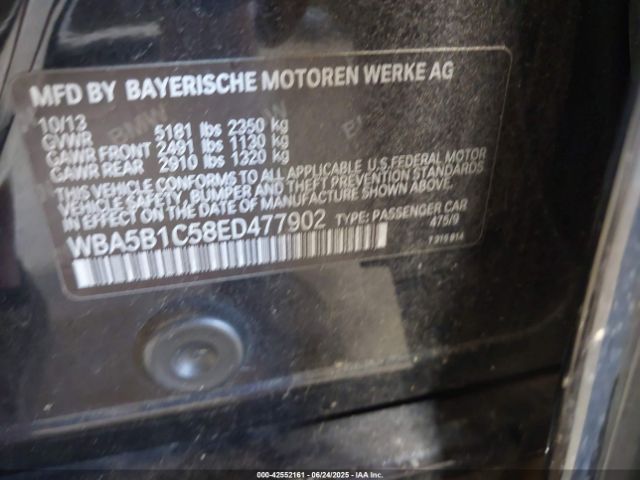 2014 BMW 535I WBA5B1C58ED477902 Photo 8