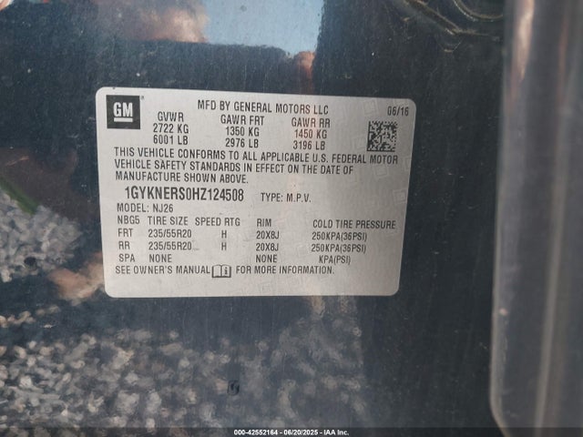 2017 CADILLAC XT5 1GYKNERS0HZ124508 Photo 8