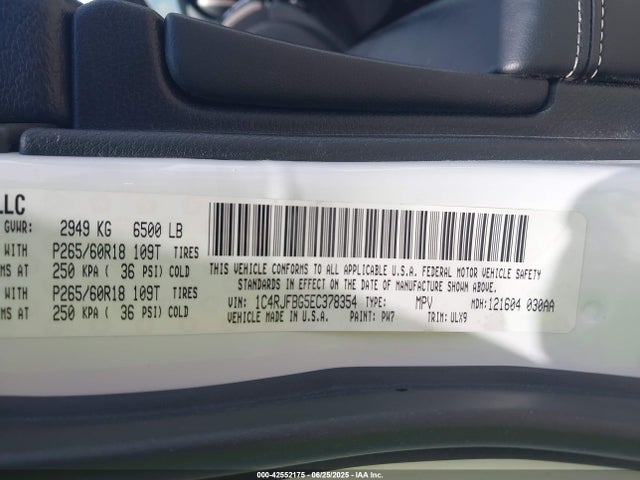 2014 JEEP GRAND CHEROKEE 1C4RJFBG5EC378354 Photo 8