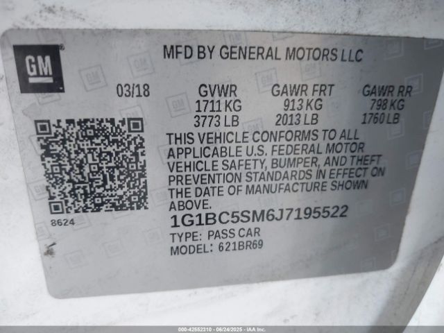 2018 CHEVROLET CRUZE 1G1BC5SM6J7195522 Photo 8