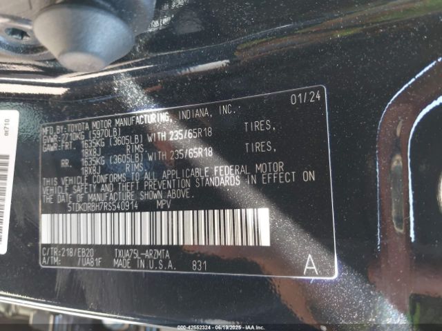 2024 TOYOTA HIGHLANDER 5TDKDRBH7RS540914 Photo 8