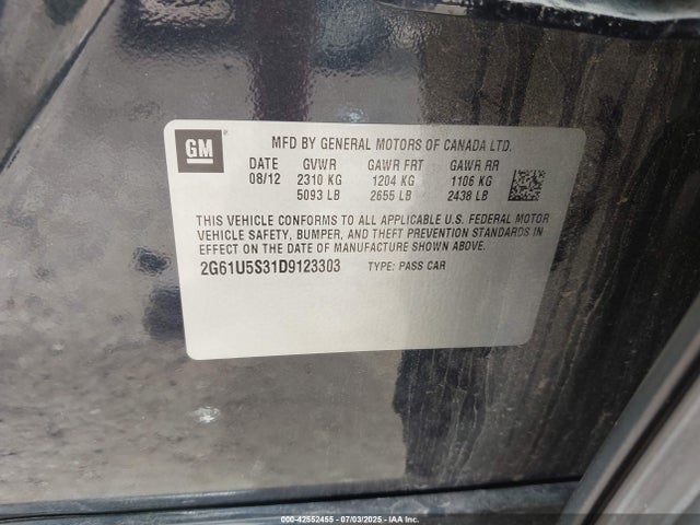 2013 CADILLAC XTS 2G61U5S31D9123303 Photo 8