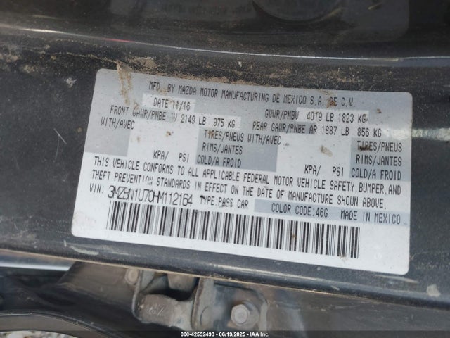 Mazda pe 2017 3MZBN1U70HM112164 Image 9