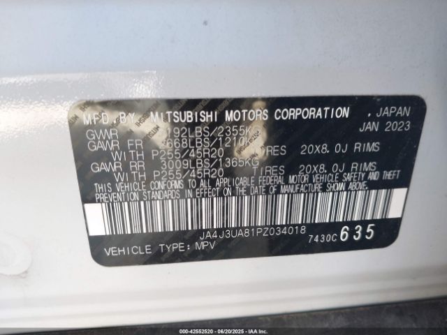 2023 MITSUBISHI OUTLANDER JA4J3UA81PZ034018 Photo 8