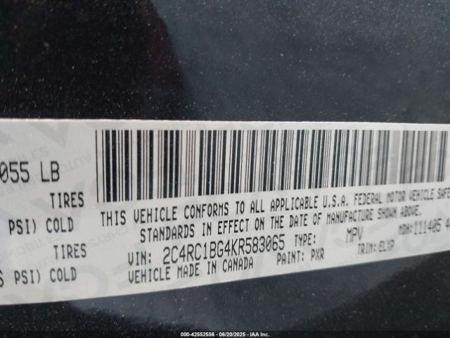 2019 CHRYSLER PACIFICA 2C4RC1BG4KR583065 Photo 8
