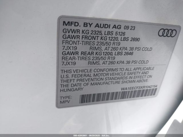 2024 AUDI Q3 WA1EECF3XR1042154 Photo 8
