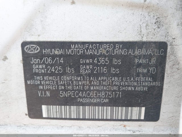 Hyundai gamma 2014 5NPEC4AC6EH875171 Image 9