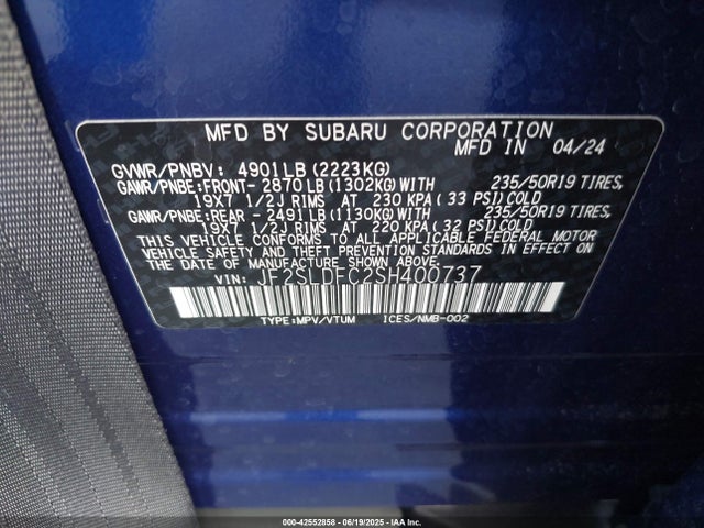 JF2SLDFC2SH400737 Subaru na