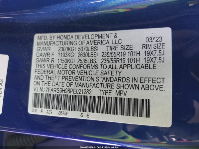 2023 HONDA CR-V HYBRID 7FARS6H98PE021282 Photo 8