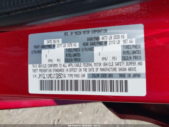 Mazda py cylinder deactivation 2018 JM1GL1UM0J1326014 Image 9