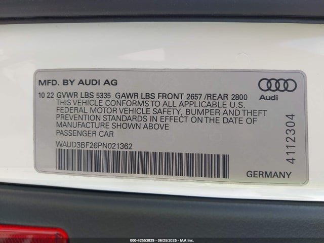 2023 AUDI A6 WAUD3BF26PN021362 Photo 8