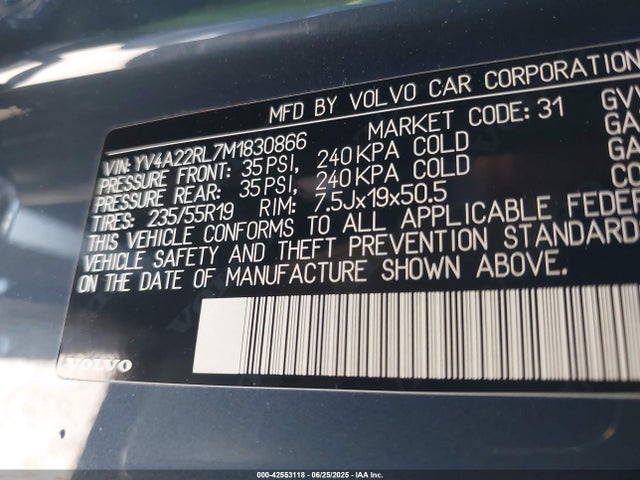 YV4A22RL7M1830866 Volvo b4204ts (hp)