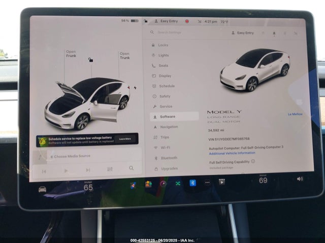 2021 TESLA MODEL Y 5YJYGDEE7MF085758 Photo 6