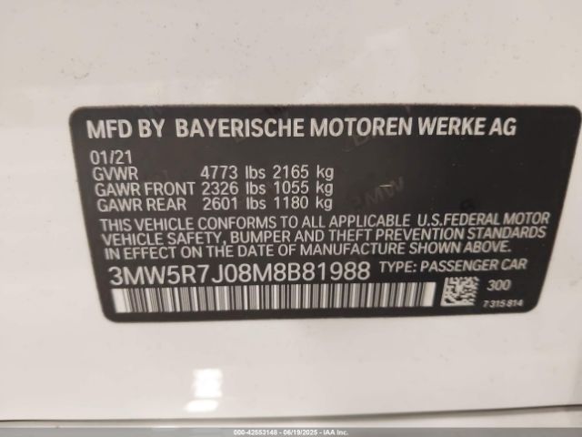 2021 BMW 330I 3MW5R7J08M8B81988 Photo 8
